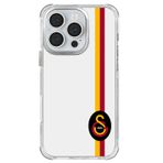 Galatasaray Iphone 16 Pro Uyumlu Parçalı Detay Siyah Arma Telefon Kılıfı Kırmızı