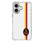 Galatasaray Iphone 16 Uyumlu Parçalı Detay Siyah Arma Telefon Kılıfı Kırmızı