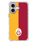 Galatasaray Iphone 16 Uyumlu Parçalı Logo Telefon Kılıfı Kırmızı
