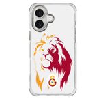 Galatasaray Iphone 16 Uyumlu Sarıyla Kırmızı Aslan Telefon Kılıfı Kırmızı