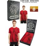 Galatasaray Lisanslı Aslan Baskılı Sarı T-Shirt Bayrak Ve Lazer Kutu Hediyeli