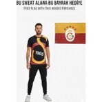 Galatasaray Lisanslı Büyük Logolu T-Shirt Bayrak Hediyeli