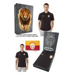 Galatasaray Lisanslı Polo Yaka Siyah 5 YILDIZ Antrenman T-Shirt BAYRAK ve UV KUTU HEDİYE