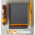 Galatasaray Lisanslı Taraftar Versatil Basmalı Kalem 0.7 mm+Bloknot ve Basmalı Kalem Silgi+Sezgistore Ayraç