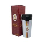 Galatasaray Orijinal 400 ml Paslanmaz Çelik Termos Mug 8 Saat Sıcak Soğuk Kutulu (Beyaz)