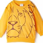 Galatasaray Orijinal Aslan Baskili Sari Sweat