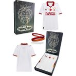 Galatasaray Orijinal Lisanslı 2024/25 5 Yıldızlı Beyaz Deplasman Taraftar Forma Spor Bileklik Set Hediyelik Ahşap Kutulu - 001 - Beyaz