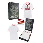 Galatasaray Orijinal Lisanslı 2024/25 5 Yıldızlı Beyaz Deplasman Taraftar Forma Spor Bileklik Set