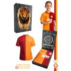 Galatasaray Orijinal Lisanslı 23-24 Parçalı Sarı Kırmızı Çocuk Forma Aslan Baskılı Hediyelik Kutulu
