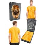 Galatasaray Orijinal Lisanslı Aslan Baskılı Sarı T-Shirt Gs Aslan Baskılı Hediyelik Ahşap Kutulu - M