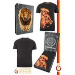 Galatasaray Orijinal Lisanslı Aslan Baskılı T-Shirt Gs Aslan Baskılı Hediyelik Ahşap Kut
