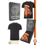 Galatasaray Orijinal Lisanslı Aslan Baskılı T-Shirt Kişiye Özel Hediyelik Ahşap Kutu