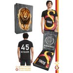 Galatasaray Orijinal Lisanslı Büyük Logolu Kişiye Özel T-Shirt Hediyelik Ahşap Kutulu