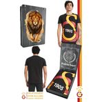 Galatasaray Orijinal Lisanslı Büyük Logolu T-Shirt Gs Aslan Baskılı Hediyelik Ahşap Kutulu