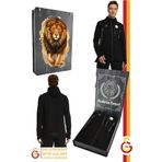 Galatasaray Orijinal Lisanslı Kapüşonlu Siyah Fermuarlı Hoodie Gs Aslan Baskılı Hediyelik