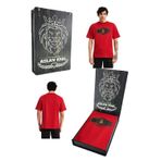 Galatasaray Orijinal Lisanslı Lazer Aslan Baskılı GS Logo Kırmızı Erkek T-Shirt