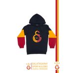 Galatasaray Orijinal Lisanslı Logo Siyah Kapüşonlu Sweat