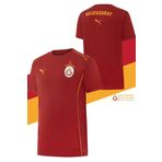Galatasaray Orijinal Lisanslı Sıfır Yaka Kırmızı Antrenman 5 Yıldızlı T-Shirt