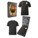 Galatasaray Orijinal Lisanslı Sıfır Yaka Siyah A Takım Antrenman T-Shirt Gs Aslan Baskılı Hediyelik Ahşap Kutulu
