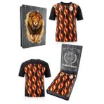 Galatasaray Orijinal Lisanslı Sıfır Yaka Siyah Antrenman T-Shirt Gs Aslan Baskılı Ahşap Kutu