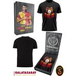 Galatasaray Orijinal Lisanslı We Are Gala T-Shirt Metin Oktay Baskılı Hediyelik Ahşap Kutulu