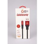 GALATASARAY ORJINAL LİSANSLI IPHONE Data+Sarj Kablosu KBL-1905 3A Lightning Usb 1m(5x8)*40