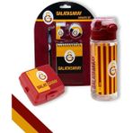 Galatasaray Taraftar 4 bölmeli Çizgili 500 Ml Matara Kırtasiye Seti - Sarı - Kırmızı