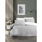 Galawarra Milano Çizgili %100 Pamuklu Nevresim Takımı - Açık Gri - 200 x 220 cm