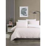 Galawarra Milano Çizgili %100 Pamuklu Nevresim Takımı - Pudra - 200 x 220 cm