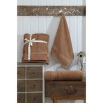 Galawarra Pamuklu 2'li Battal Boy Banyo Havlusu/saç Havlusu Set - 70 x 140 cm - Kahve