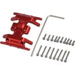 Galaxxy Metal Merkezi Şanzıman Sabitleme Kaidesi Koruma Plakası 1/24 Rc Paletli Araba Eksenel SCX24 Gladyatör Jlu Bronco C10 Sürgü, Kırmızı (Yurt Dışından)