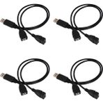 Galaxxy USB 2.0A Erkek Auf 2 Çift USB Dişi Jak Y Splitter Adaptör Kablosu (Yurt Dışından) - Siyah