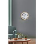 Galaxy 216-3 Serisi Metal Görünümlü Sessiz Akar Duvar Saati 30 cm - 30 x 30 cm - Altın