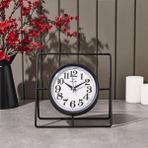 Galaxy 24 cm Metal Dikdörtgen Yuvarlak Masa Saati