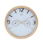 Galaxy 705-B Gold Termometreli Duvar Saati