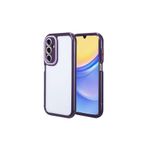 Galaxy A15 Kılıf Kamera Korumalı Renkli Kenar ve Çerçeve Tasarımlı Zore Vitamin Kapak-Derin Mor