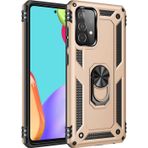 Galaxy A33 5G Kılıf Sofya Yüzüklü Silikon Kapak - Gold