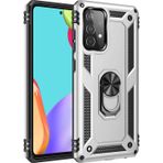 Galaxy A33 5G Kılıf Sofya Yüzüklü Silikon Kapak - Gümüş