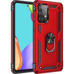 Galaxy A33 5G Kılıf Sofya Yüzüklü Silikon Kapak - Kırmızı