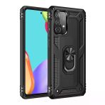 Galaxy A33 5G Kılıf Sofya Yüzüklü Silikon Kapak - Siyah