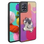 Galaxy A51 Kilif Parlayan Kabartmali Ikonik Figurlu Zore Amas Silikon Kapak