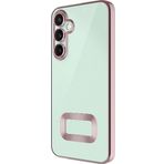 Galaxy A56 Kılıf Köşeleri Renkli Şeffaf Kamera Korumalı Silikon Luxury Kapak