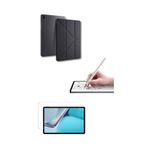 Galaxy A9 Plus 11 Inç X210 Uyumlu Tablet Kılıfı Tablet Kalemi ve Ekran Koruyucu Set - Siyah