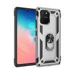 Galaxy A91 / S10 Lite Kılıf Sofya Yüzüklü Silikon Kapak - Gümüş