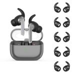 Galaxy Buds 3 Pro için Kulak Kancası, WADVCU 5 Çift Kulak Kancası Samsung Galaxy Buds 3 Pro Silikon Aksesuarları ile Uyumlu Kaymaz Kulak Kılıfları Tutucu [Şarj Kutusuna Uygun Değil] (Siyah)