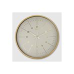 Galaxy D-218-a-11 Beyaz Kadranlı, Gold Çerçeveli, Rakamlı Modern Duvar Saati, 30 cm