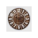 Galaxy DUVAR SAATİ DIŞ KENAR GRİ İÇİ KAHVERENGİ 50CM DEKORATİF EKSİTME MDF KADRAN METAL