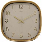 GALAXY Galaxy Premium Serisi Abs Kasa Duvar Saati Oval 30 Cm Gold Renkli Modern Kadran Altın