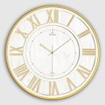 Galaxy Galaxy Premium Serisi Modern Tasarımlı Roma Rakamlı 40 cm Duvar Saati Gold-Beyaz (Altın)
