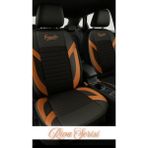 Galaxy Geely Emgrand Uyumlu Riva Plus Serisi Oto Koltuk Kılıfı - GİYDİRMELİ - Taba - Siyah